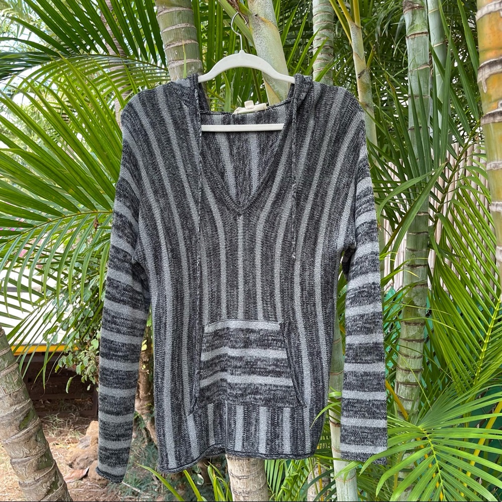 Striped Knitted Hoodie